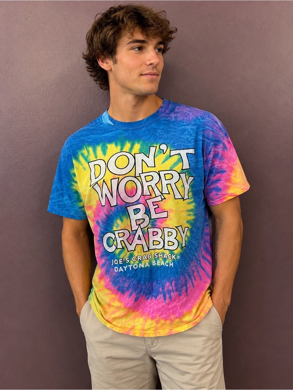 Joe’s Crab Shack Daytona Beach Tie-Dye Graphic T-Shirt